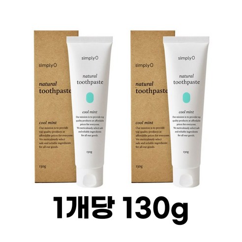 심플리오 내추럴 치약 쿨민트, 260g, 1개