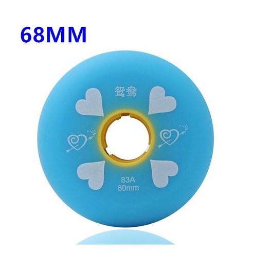 8 개 83A 풀 미트 인라인 스케이트 타이어 62mm 64mm 68mm 72mm 76mm 80mm 슬라롬 FSK 롤러 바퀴 SEBA RB 휠, 68mm 8pcs