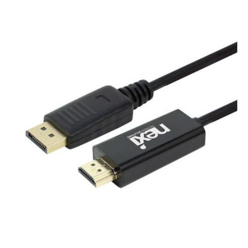 넥시 DP to HDMI v1.2 케이블 2m NXC002, NXC-DPHD12-1M, 1개