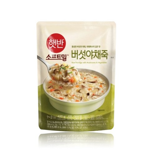 비비고 버섯야채죽, 420g, 1개
