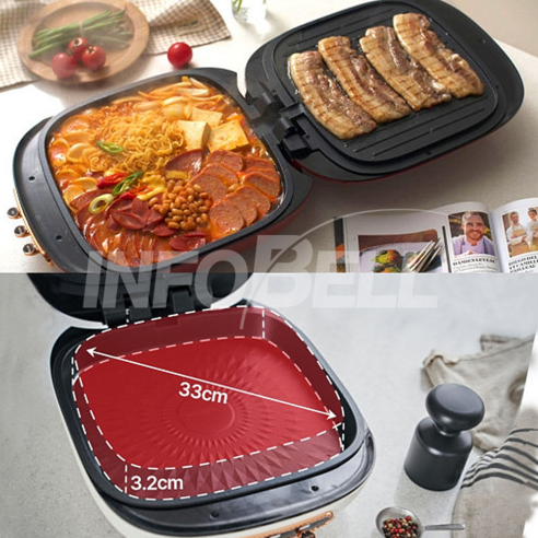 더블 몬스터 초대형 전기 양면 그릴팬: 맛있는 식사를 위한 필수품