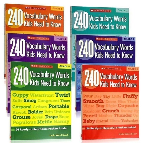 '1-6 books 240 Vocabulary Words Kids Need to Know 어린이가 알아야 할 240가지 6종세트 ...