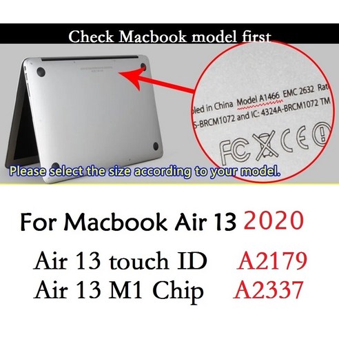 맥북에어키스킨 키보드 키스킨 덮개 EU 스페인어 Macbook Air 13 2020 M1 칩 A2337 A2179 커버 스킨 레인보우 실리콘, 없음, 2.EU Balck Best Top5