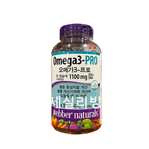 웨버네츄럴오메가프로/1 390mg x 180캡슐, 180정, 1개