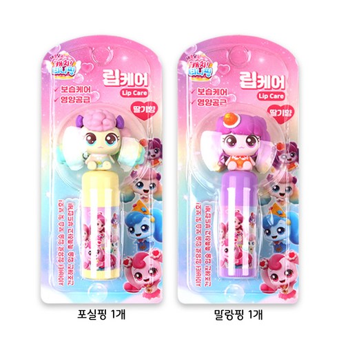 캐치티니핑 립케어 딸기향, 2개, 3.8g, 포실 + 말랑