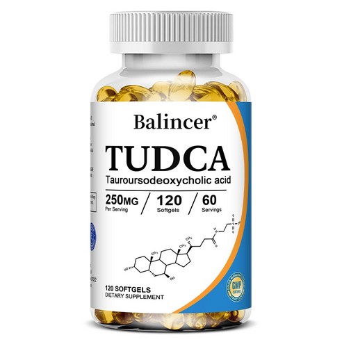 TUDCA 타우르 데옥시콜산 캡슐 - 250mg TUDCA - 고순도 영양공급, 3개, 60회분