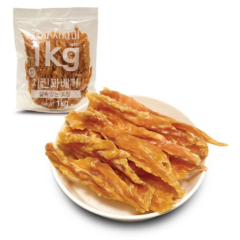 테비사사미 치킨꽈배기 1kg 강아지 간식 대용량 1kg, 1개