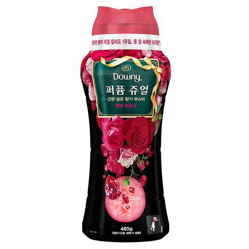 다우니 퍼퓸 쥬얼 루비 피오니 향기 지속제 480g 간편 향기 부스터, 1개