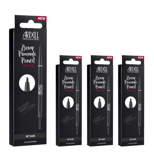 아델 프로페셔널 브로우 포마드 크림 펜슬 0.12g, 4개, Soft Black