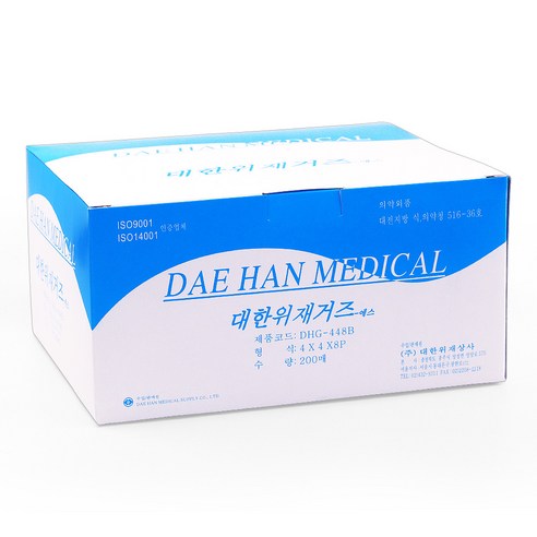 가정용 의료용 대한 거즈 GAUZE 상처, 1개 - 알콜솜/거즈/붕대 | 쿠팡