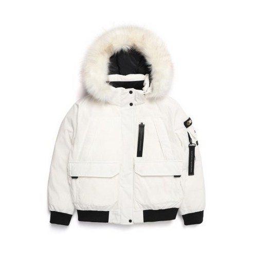 내셔널 지오그래픽 N224WDW930 여성 타루가 퍼 트리밍 후디 구스다운 점퍼 SUGAR SWIZZLE IVORY N224WDW930015 217015