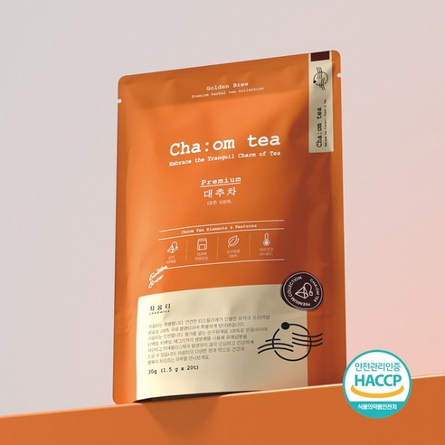 차옴티 대추차 생분해 삼각티백, 3개, 20개입, 1.5g