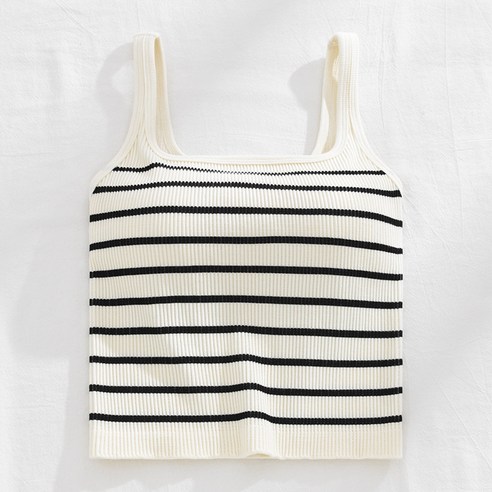 라크슈미 여성용 슬리브리스 민소매 티셔츠 슬림핏 니트 나시