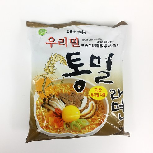 구례 우리밀 통밀라면: 자연이 선사한 건강한 풍미, 유기가공의 정수를 담다 통밀라면