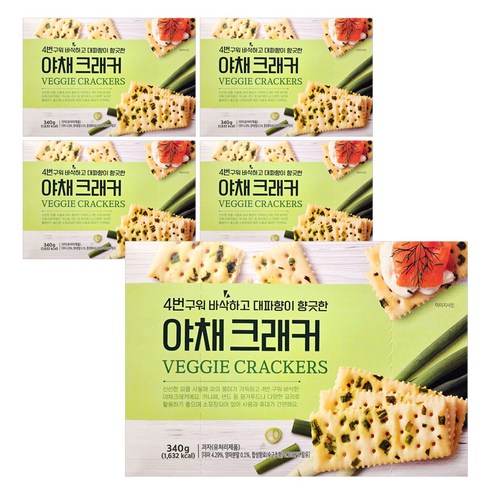 푸지안 대파향 야채 크래커 340g x5개, 5개, 340g