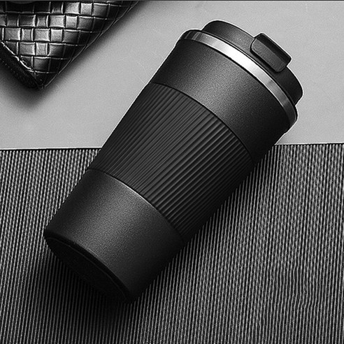 [XIG] 380ml/510ml 스테인레스 스틸 커피 보온병 머그잔 휴대용 자동차 진공 플라스크 여행 열 컵 물병 Thermocup 선물용, black_510ml
