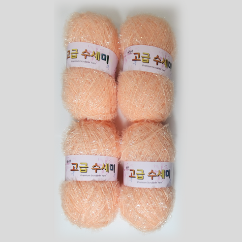 울클럽 별꽃수세미 만들기 DIY 고급수세미실 80g 4볼세트 (총 320g), 153소프트만다린, 1개