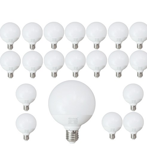 데이타임 LED 숏타입 볼전구 G95 12W 20개입, 주백색, 20개