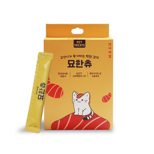 펫트리츠 묘한츄 고양이 간식 15g x 30p, 6개, 450g, 믹스맛