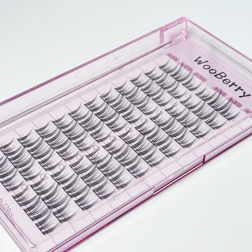 우베리 대용량 인조 가닥속눈썹 아이돌 포인트래쉬 셀프 속눈썹연장 자연스러운 속눈썹 72모, 1개