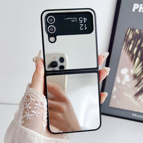 갤럭시z플립6 블랙 커버 미러케이스 지플립6 거울케이스 zflip6 mirror case