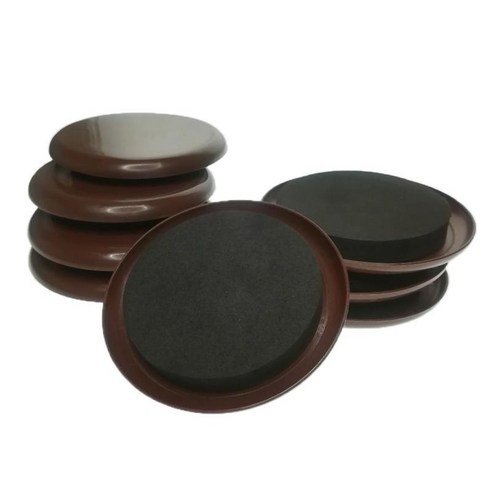 양탄자 장비에 이동하는 가구를 위한 8 PC 방수 슬라이더, 갈색 라운드 8cm, 설명, 설명