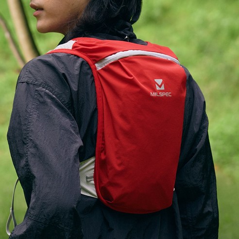 밀스펙 NEW 초경량 트레일러닝 조끼 베스트 마라톤 조깅 러닝 백팩, 레드, 1개