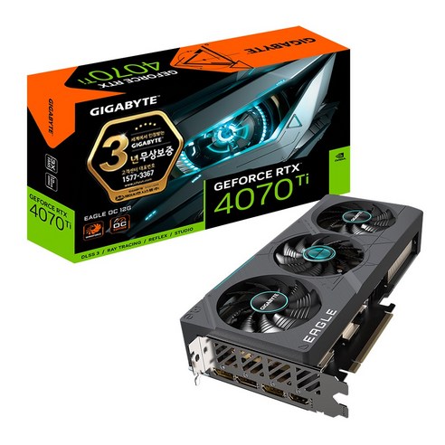 GIGABYTE 지포스 RTX 4070 Ti EAGLE OC V2 D6X 12GB 제이씨현