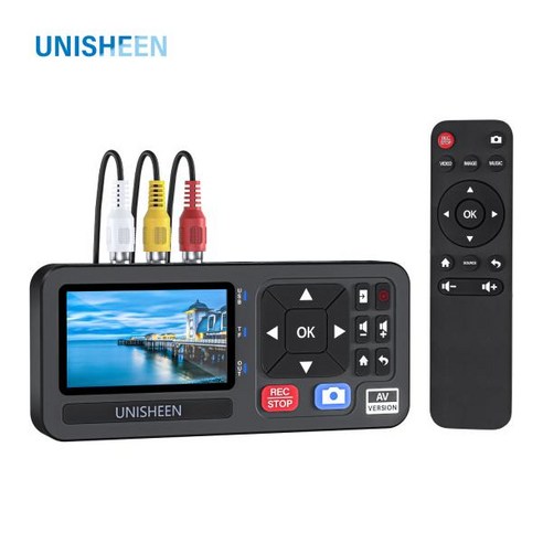 USB 2.0 비디오 캡처 카드 UNISHEEN UR230A 아날로그 CVBS RCA 카메라 테이프 VCR VHS 박스 MP3 레코더, 2) US Adapter
