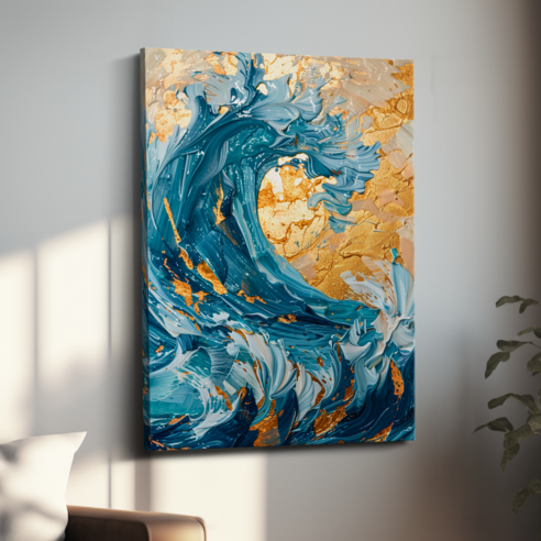 아트앤코 돈 들어오는 바다 캔버스 그림 75x50cm 풍수지리 인테리어 대형 액자, AT3142 바다 메르 미스티크