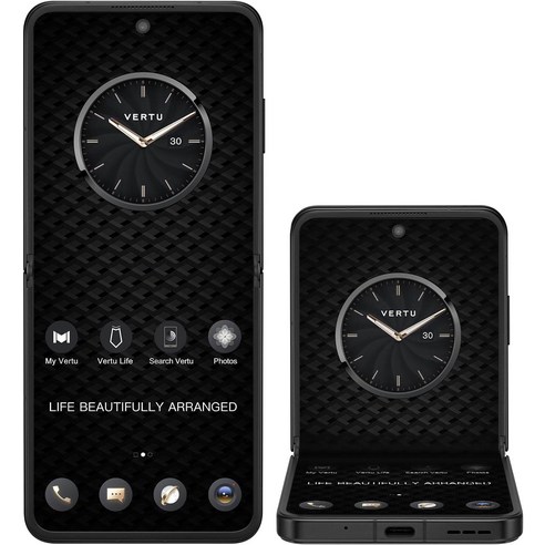 VERTU IRONFLIP 송아지 가죽 플립 휴대폰 공기계 잠금해제 자급제, 1, 젠틀맨 블루