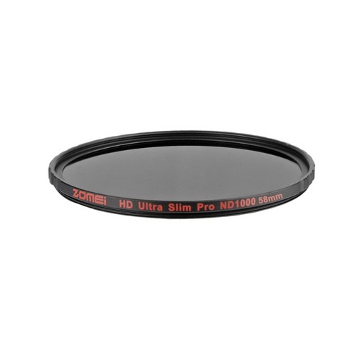 Zomei 10-stop 울트라 슬림 HD ND1000 중립 밀도 ND 필터 58-82mm, 58mm, 설명, 광학 유리