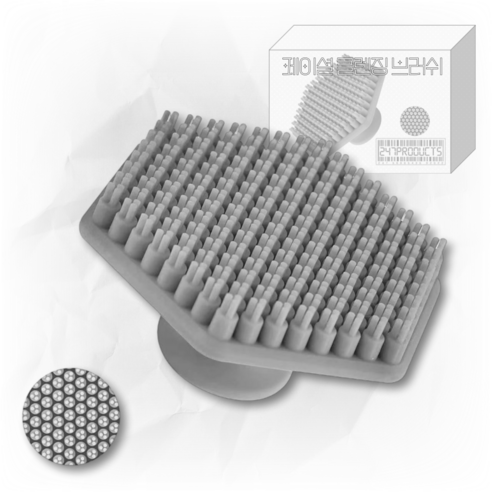 247Products 페이셜 클렌징 브러쉬 반영구 실리콘 스크럽 세안 브러쉬, 1개, 그레이