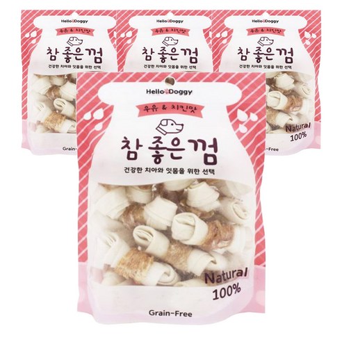 헬로도기 참 좋은 껌: 맛있는 우유 치킨 맛으로 반려견의 치아 건강을 지켜주세요!