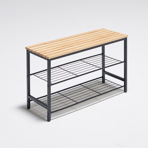 좁은 현관, 3단 벤치 신발장으로 공간 활용과 인테리어를 한 번에!