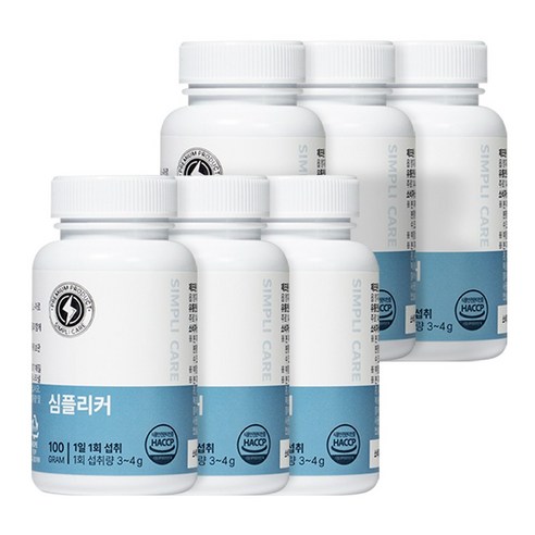 심플리커 장어20배 남성활력 고함량 아르기닌 야관문 블랙마카 아연, 100g, 6개