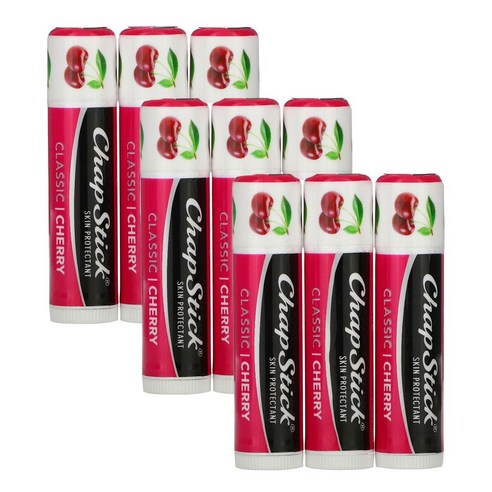 챕스틱 립 케어 스킨 프로텍턴트 클래식 4g, Cherry, 9개