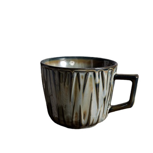 ANKRIC 물컵 노르딕 레트로 세라믹 컵 간단한 커플 컵 오피스 컵 홈 커피 컵 거친 도자기 머그잔, 시멘트 재