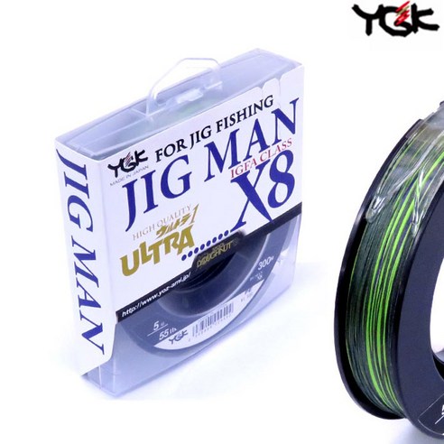 요쯔아미 지그맨X8 300m 지깅전용 PE합사라인, 55lb-5호