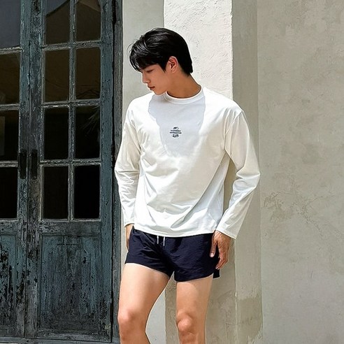 남녀공용 멀티 플레이 긴팔 래쉬가드 2컬러 S~XL, M(95), 오프 화이트