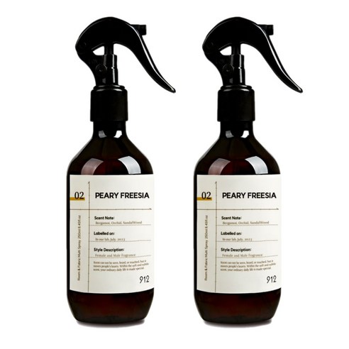 912 멀티 스프레이 드레스퍼퓸, 페어리 프리지아, 250ml, 2개