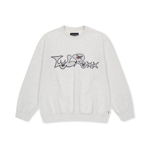 スウェット・トレーナー YESEYESEE YES Tulrexx Sweatshirt Light Grey YS241TSWCW01LIG 예스아이씨 YESEYESEE Y.E.S Tulrexx Sweatshirt Light Grey