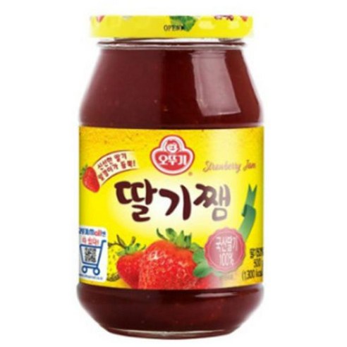 오뚜기 모닝빵 브런치 아이들간식 딸기쨈 모닝빵 식사대용 발라먹는 500G, 1개