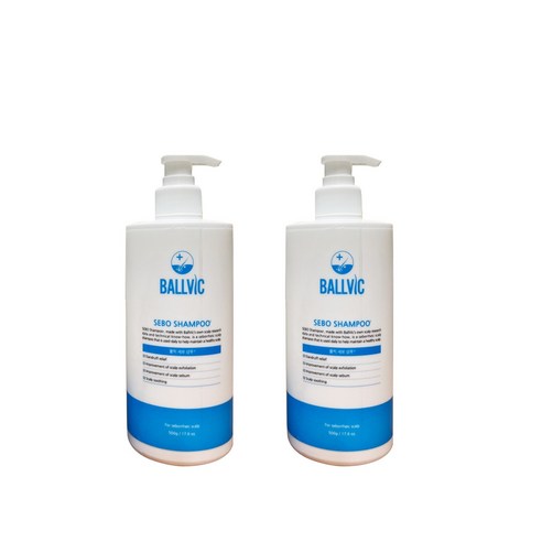 볼빅 세보 샴푸 1000g(500g+500g) 지루성 두피 저자극 약산성, 500g, 2개