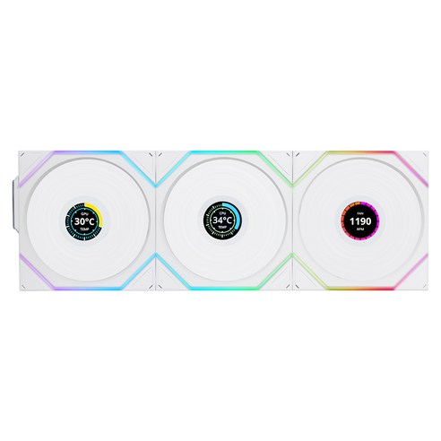 LIAN LI UNI FAN TL Wireless LCD 120 화이트 3팩, 3개