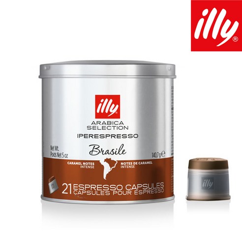 illy 일리 브라질 캡슐커피 21개입, 일리 캡슐커피 21개입(1캔) 브라질 캡슐, 6.7g, 1개