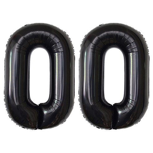 이벤트홀릭 초대형 숫자풍선 40인치 100cm, 1개, 블랙 00