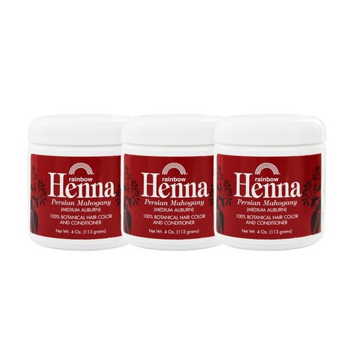 레인보우리서치 헤나 보태니컬 헤어 컬러 앤 컨디셔너, Persian Mahogany, 3개
