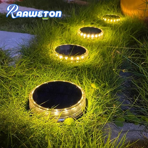 [LF] 태양광 led 잔디등 아웃도어 가든장식 방수 가든장식 매립정원경관등, 1PC_Warm light
