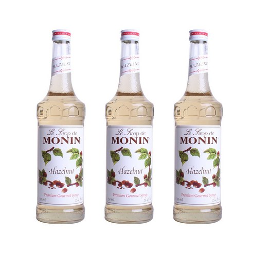 모닌 프리미엄 고메 시럽 헤이즐넛 비건, 750ml, 3개